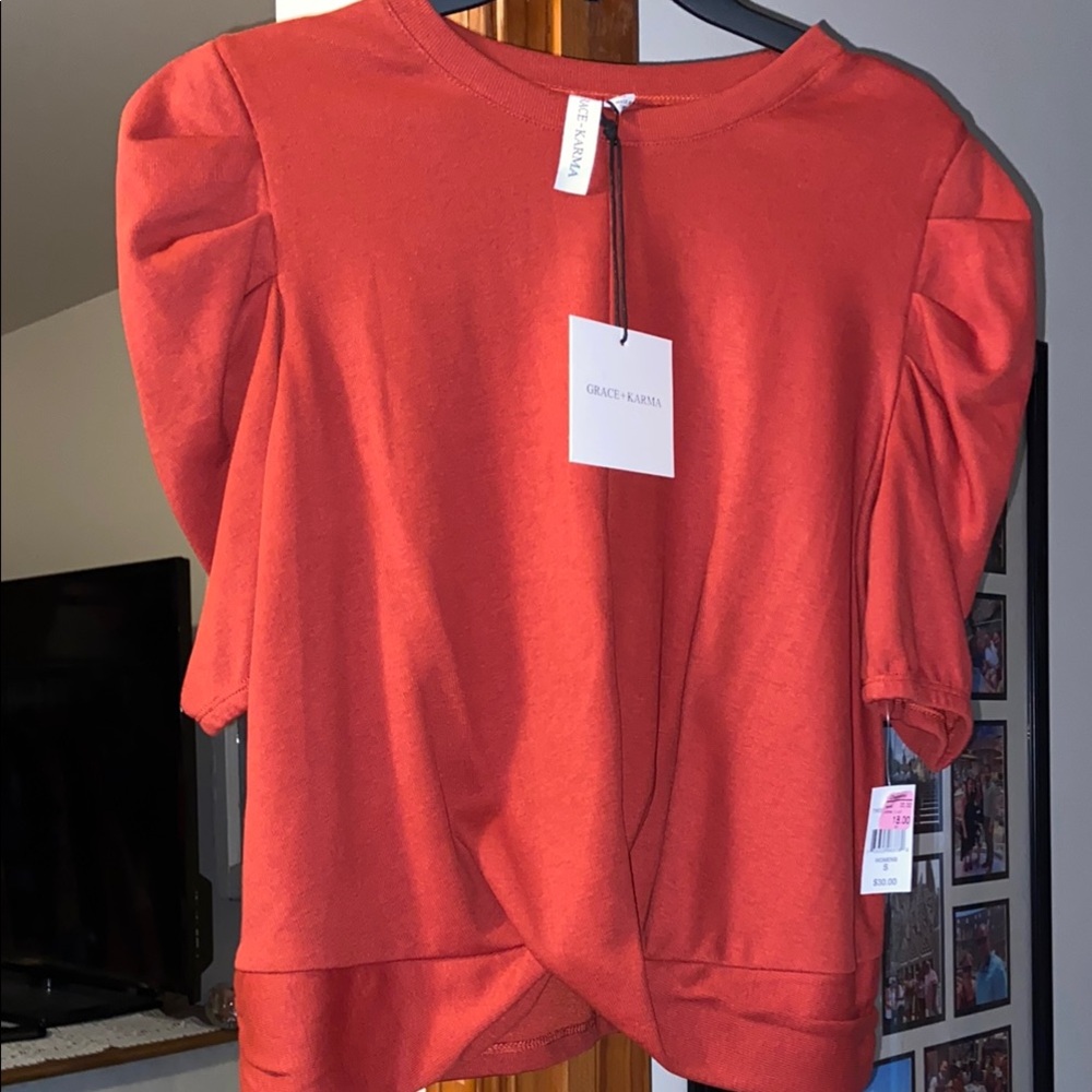 Grace Karma Puff Sleeve Top